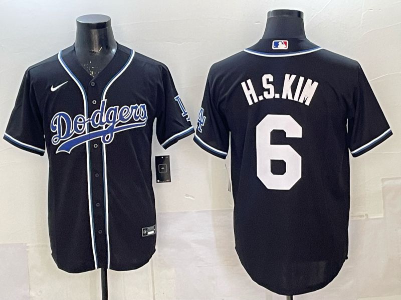 Men 2025 Los Angeles Dodgers #6 H.S.Kim black Nike MLB Jersey style 062->los angeles dodgers->MLB Jersey